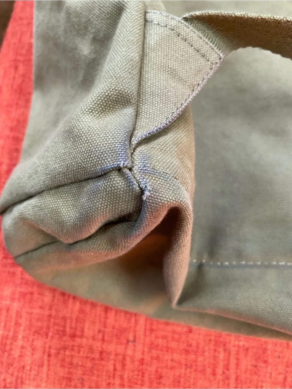Margot New York Army Green Olive Canvas Cotton Backpack Utility